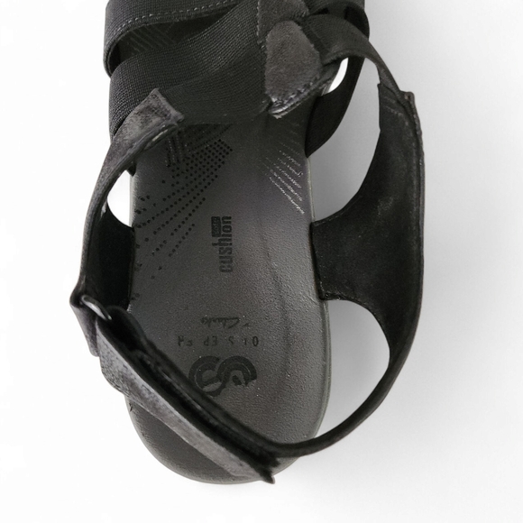 CLARKS Black Strappy Comfort Sandals – size 6 - Picture 6 of 9